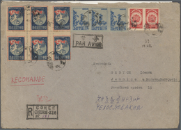 Korea-Nord: 1951/56, Order 40 W. Imperf. (pair), 1953 Peace Propaganda 20 W. Perf (block-6), Admiral - Corée Du Nord