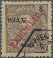 Macau: 1913, 4 A. On 8 A., Surcharge Inverted, Used. - Otros & Sin Clasificación