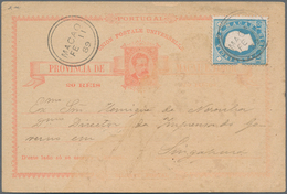 Macau - Ganzsachen: 1889, Stationery Card 20 R Uprated Louis I. 10 R. Green Tied "MACAO FE 11 89" To - Ganzsachen