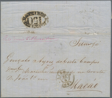 Macau - Besonderheiten: 1861, Incoming Mail From Portugal: Two Entire Folded Letters With Oval Rate - Otros & Sin Clasificación