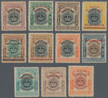 Malaiische Staaten - Straits Settlements: 1906-07 Labuan 'Crown' Stamps Optd. "Straits Settlements", - Straits Settlements