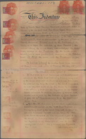 Malaiische Staaten - Straits Settlements: 1918/1934 Four Documents Bearing High Frankings And Used I - Straits Settlements