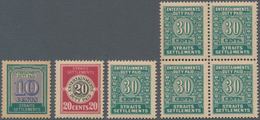 Malaiische Staaten - Straits Settlements: 1930 Entertainment Fiscals: Complete Set Of Three Plus 30c - Straits Settlements