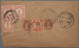 Malaiische Staaten - Johor-Portomarken: 1938 Postage Due 1c. Carmine Block Of Three Used On Cover Fr - Johore