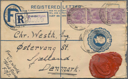 Malaiische Staaten - Penang: 1927 Eastern & Oriental Hotel To DENMARK: Straits Postal Stationery Reg - Penang