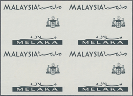 Malaysia: 1965, Orchids Imperforate PROOF Block Of Four With Black Printing Only, Mint Never Hinged - Maleisië (1964-...)