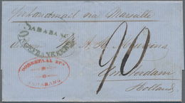 Niederländisch-Indien: 1829, Folded Letter-sheet With Boxed Handstamp SAMARANG/ONGEFRANKEERD In Blac - Netherlands Indies