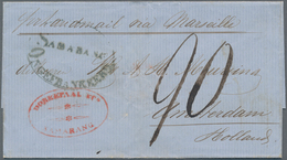 Niederländisch-Indien: 1829, Folded Letter-sheet With Boxed Handstamp SAMARANG/ONGEFRANKEERD In Blac - Indes Néerlandaises