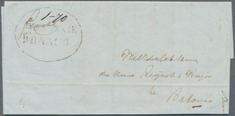 Niederländisch-Indien: 1844/1855, Group Of 3 Entire Letters With Oval Postmarks, Each Addressed To B - Netherlands Indies