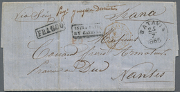 Niederländisch-Indien: 1865 Stampless Letter Sent From Batavia To Nantes, France Per French Steamer - Indes Néerlandaises