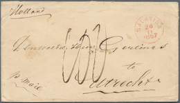 Niederländisch-Indien: 1867 Stampless Cover From Salatiga To Utrecht, Netherlands By French Steamer - Netherlands Indies