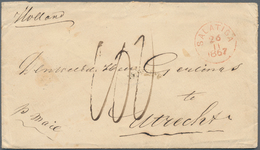 Niederländisch-Indien: 1867 Stampless Cover From Salatiga To Utrecht, Netherlands By French Steamer - Nederlands-Indië