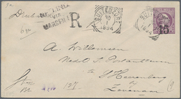 Niederländisch-Indien: 1894, Stationery Envelope 15 C./20 C. Violet Canc. "BUITENZORG 30 1 1894" Reg - Indes Néerlandaises