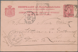 Niederländisch-Indien: 1895 Destination LUXEMBURG: Postal Stationery Card 7½c. Used From Magelang To - Netherlands Indies