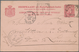 Niederländisch-Indien: 1895 Destination LUXEMBURG: Postal Stationery Card 7½c. Used From Magelang To - Indes Néerlandaises