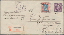 Niederländisch-Indien: 1900, Envelope 10 C./15 C. Uprated 25 C. Tied "PALEMBANG 26 6 1900" Registere - Netherlands Indies