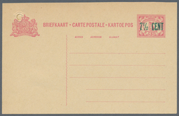 Niederländisch-Indien: 1912 (ca.), 7 1/2 Cent, Single-line Green Surcharge Essay On Stationery Card - Nederlands-Indië