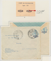 Niederländisch-Indien: 1930 (ca.), Envelopes 12 1/2 Ct./20 Ct. Blue With Surcharge Type III Mint Res - Netherlands Indies