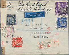 Niederländisch-Indien: 1940,1 Gld. Etc., A 1.85 Franking Tied "BATAVAIA-CENTRUM 6.11.40" To Register - Netherlands Indies