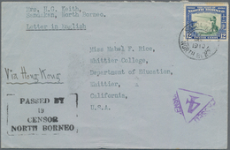 Nordborneo: 1939, 12 C. Resp. 12 C. And 1941 2 C. Ovpt. "War Tax" On Two Covers Oct/Dec 1940 To USA. - North Borneo (...-1963)