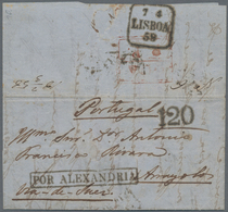 Portugiesisch-Indien: 1858, Large Part Of Folded Letter With Goa Dateline "Pangim, 2 De Marco De 185 - India Portuguesa