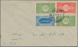 Saudi-Arabien - Hedschas: 1917, Two 1/4 Pia. Green, 1/2 Pia. Red And 1 Pia. Blue Roulette 20 Togethe - Arabia Saudita