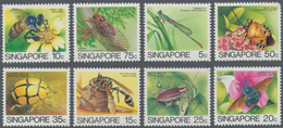 Singapur: 1988, Definitves Issue: Insects, Michel 453/70 II; SG491a/8a. Leigh-Mardon Printing. The 3 - Singapour (...-1959)