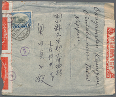 Thailand: 1941, 15 S. Tied "BANGKOK G.P.O. 25.11.42" To Reverse Of Surface Mail Cover (faults) To Ja - Thailand