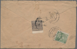 Tibet: 1912, 1/6 T. Deep Emerald, A Bottom Left Corner Margin Copy, Tied Small Size "Phari" In Combi - Otros - Asia