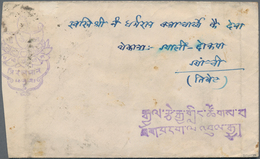 Tibet: 1933, Cover From Lhasa Addressed To Gyantse, Dated Approx. 1955, Bearing 1t Carmine And 2 Tra - Otros - Asia