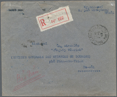 Vietnam-Nord (1945-1975): 1945, VN-ovpt. In Green On 15 C. De Rhodes, A Block Of Six Tied "HANOI CHA - Vietnam