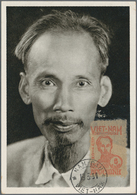 Vietnam-Nord (1945-1975): 1948/49, Maximum Card Bearing The President Ho Chi Minh Definives 5d Orang - Viêt-Nam