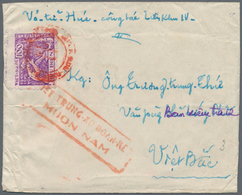 Vietnam-Nord (1945-1975): 1954, Cover From The 4th Interzone, Addressed To Service Station 12, Beari - Viêt-Nam