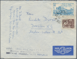 Vietnam-Nord (1945-1975): 1953/56, Airmail Cover Of The East German Embassy Addressed To Dresden, Ea - Vietnam