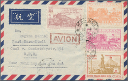 Vietnam-Nord (1945-1975): 1954/56, Airmail Cover Addressed To Karl-Marx-Stadt, East Germany, Bearing - Viêt-Nam