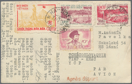 Vietnam-Nord (1945-1975): 1954/56, Real Photo Used As Postcard Addressed To Czechslovakia, Bearing V - Viêt-Nam