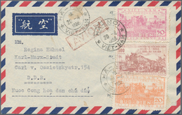 Vietnam-Nord (1945-1975): 1955/56, Airmail Cover Addressed To Karl-Marx-Stadt, Bearing Land Reform 2 - Viêt-Nam