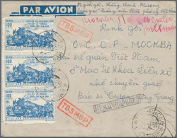 Vietnam-Nord (1945-1975): 1956, Airmail Cover Addressed To Moskov, The Soviet Union, Bearing Three R - Vietnam
