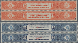 Thematik: Alkohol / Alcohol: 1919, PANAMA: Two Revenue Stamps 'TIMBRE PARA LICORES IMPORTADOS' (impo - Vinos Y Alcoholes