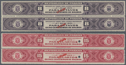 Thematik: Alkohol / Alcohol: 1925, PANAMA: Four Revenue Stamps 'IMPUESTO DE TIMBRE PARA LICORES NACI - Vins & Alcools