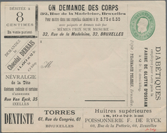 Thematik: Anzeigenganzsachen / Advertising Postal Stationery: 1880 (approx), Belgium. Private Ad Env - Non Classificati