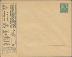 Thematik: Anzeigenganzsachen / Advertising Postal Stationery: 1902 (approx.), German Reich. Private - Ohne Zuordnung