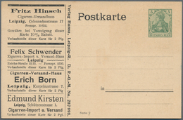 Thematik: Anzeigenganzsachen / Advertising Postal Stationery: 1905 (approx), German Reich. Private A - Non Classés