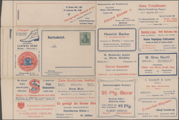 Thematik: Anzeigenganzsachen / Advertising Postal Stationery: 1907 (approx.), German Reich. Private - Unclassified