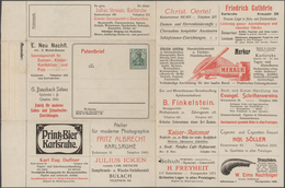 Thematik: Anzeigenganzsachen / Advertising Postal Stationery: 1908 (approx.), German Reich. Private - Unclassified