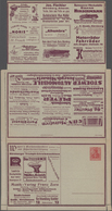 Thematik: Anzeigenganzsachen / Advertising Postal Stationery: 1921 (approx.), German Reich. Private - Unclassified