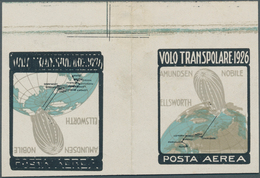 Thematik: Arktis / Arctic: 1926, TRANSPOLAR FLIGHT, Airmail Vignette "VOLO TRANSPOLARE - AMUNDSEN NO - Otros & Sin Clasificación