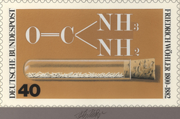 Thematik: Chemie / Chemistry: 1982, Bund, Nicht Angenommener Künstlerentwurf (26x15,5) Von Prof. H.S - Scheikunde