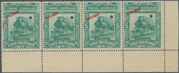 Thematik: Eisenbahn / Railway: 1906, BOLIVIA: Revenue Stamp 'TIMBRE CONSULAR' 5bol. Blue-green 'stea - Treinen