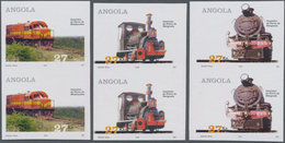 Thematik: Eisenbahn / Railway: 2004, ANGOLA: Locomotives Complete Set Of Three (Mocamedes And Bengue - Eisenbahnen